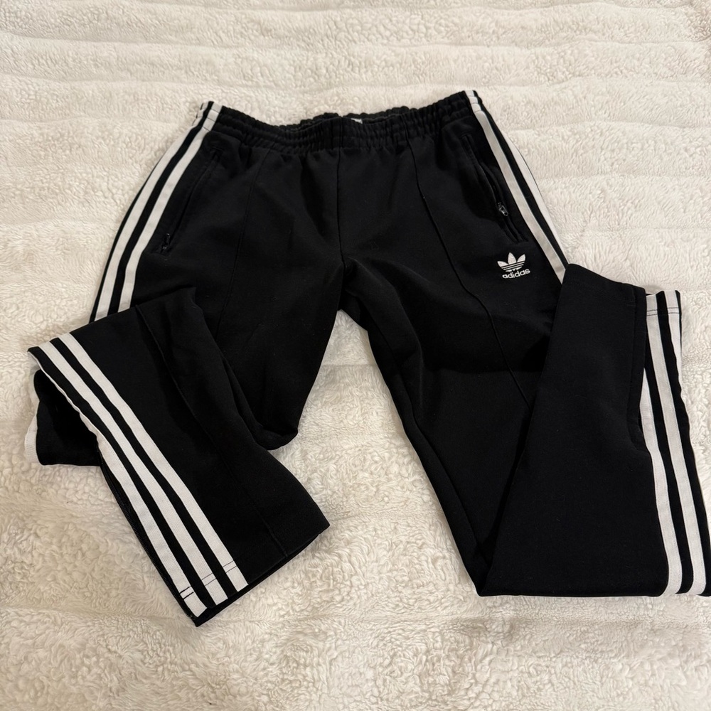 Adidas Women's Black and White Track Pants